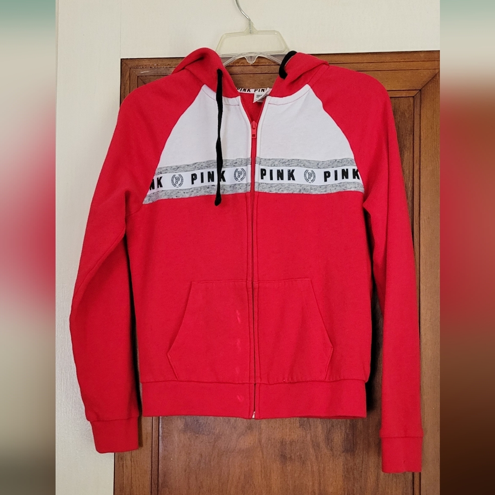 Victoria secret pink hoodie Red / Black Xs #32